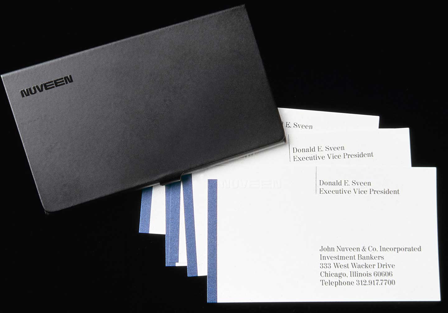 nuveen_business-cards.jpg Art Direction by: Bart Crosby, Crosby Associates